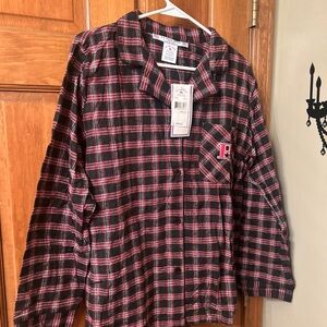 U.S. Polo Assn. Black and Red Plaid Flannel Men's Shirt/Sleepwear